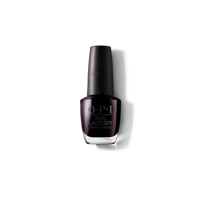Opi Nail Lacquer Nlw42 Lincoln Park After Dark 15ml in deep purple, with sleek black cap, by Jag Couture London New York