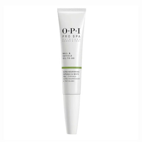 Opi Pro Spa Nail and Cuticle Oil to Go 7.5ml in a small bottle, designed for nourishing nails and cuticles on the go.