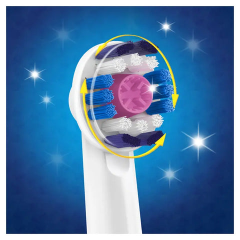 Oral-B 3D White toothbrush refills by Jag Couture London - New York, set of 3 replacement brush heads for whitening and cleaning.