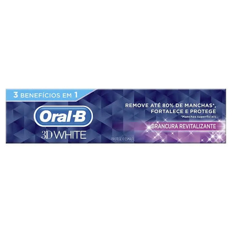 Oral-B 3D White Vitalizing Fresh Toothpaste 75ml in a tube, designed for teeth whitening and fresh breath.