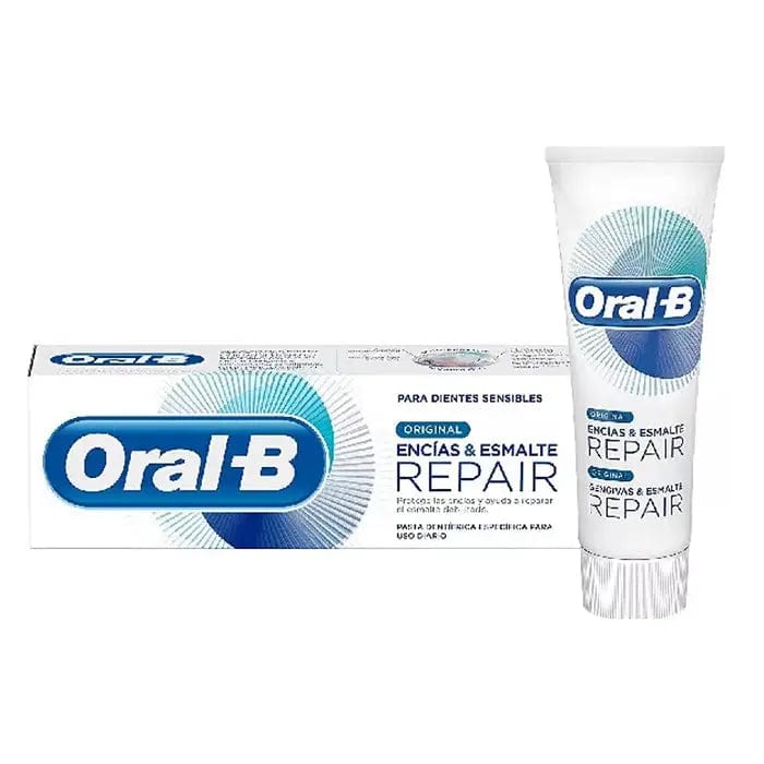Jag Couture London New York Oral-B Gum & Enamel Pro-Repair Toothpaste 100ml, showing the toothpaste tube with branding and product details.
