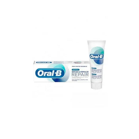 Oral B Gum Paste and Repair Enamel in 125ml tube, designed to strengthen teeth and soothe gums, by Jag Couture London - New York