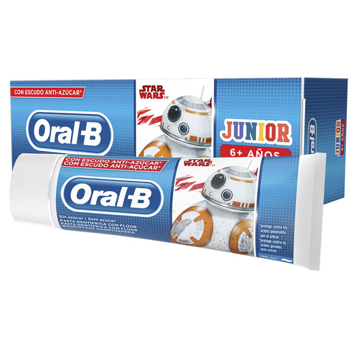 Jag Couture London - New York Oral-B Junior Luxe Glamorous White Toothpaste 75ml tube with sleek packaging and branding.