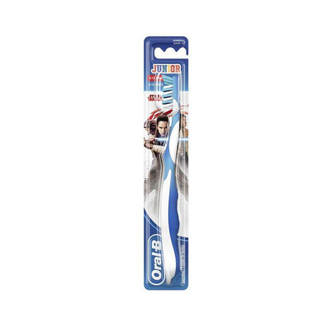 Oral B Junior Star Wars toothbrush with colorful character design, featuring a child-sized electric toothbrush from Jag Couture London.