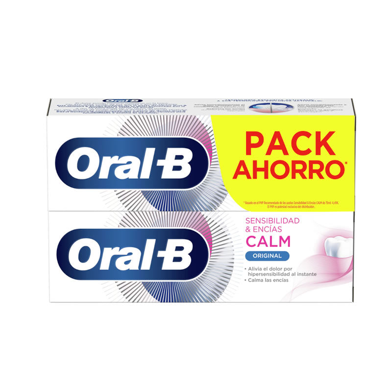 Oral-B Sensitivity & Gum Calm Original Toothpaste 2x75ml by Jag Couture London - New York, featuring soothing formula for sensitive gums.