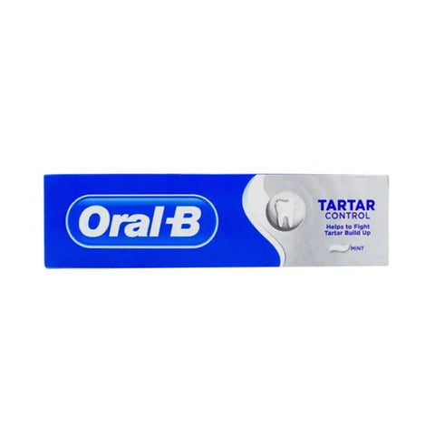 Oral-B Tartar Mint Toothpaste in 100ml tube, featuring fresh mint flavor and tartar control for a clean, healthy smile.