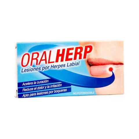 Jag Couture London-New York Oralherp transparent cream for cold sores in 6ml tube, showing the product and packaging.