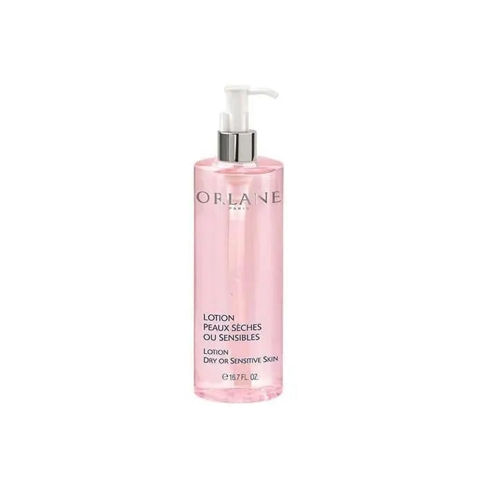 Jag Couture London New York Orlane Lotion for dry or sensitive skin, 400ml bottle with soothing skincare in clear packaging.