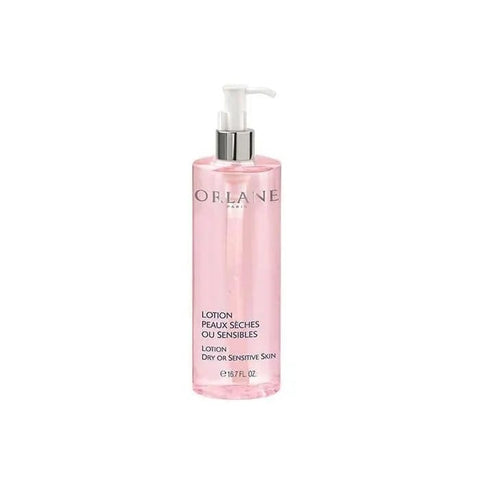 Jag Couture London New York Orlane Lotion for dry or sensitive skin, 400ml bottle with soothing skincare in clear packaging.