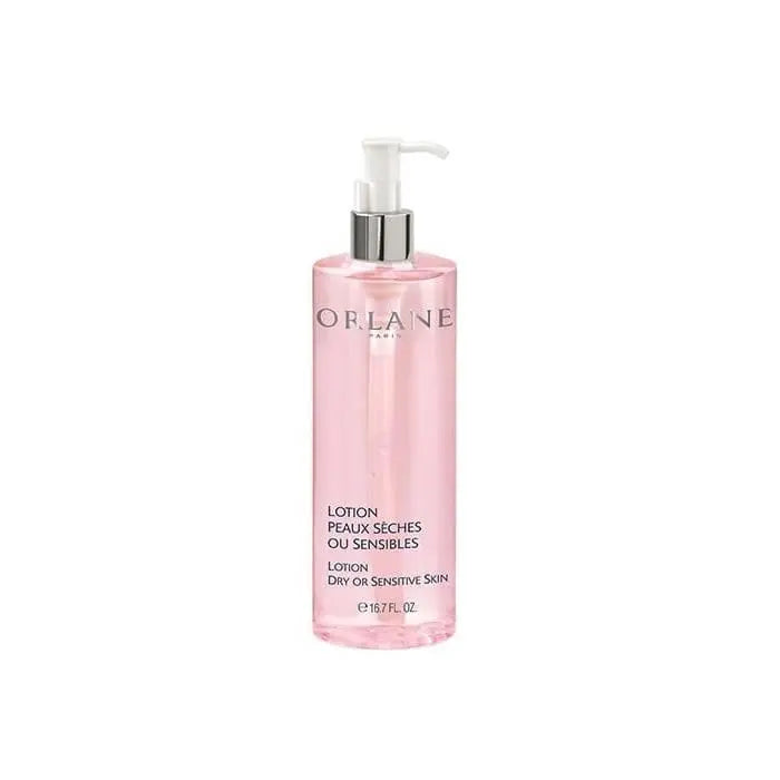 Orlane lotion for dry or sensitive skin in a 400ml bottle, with elegant packaging from Jag Couture London New York.