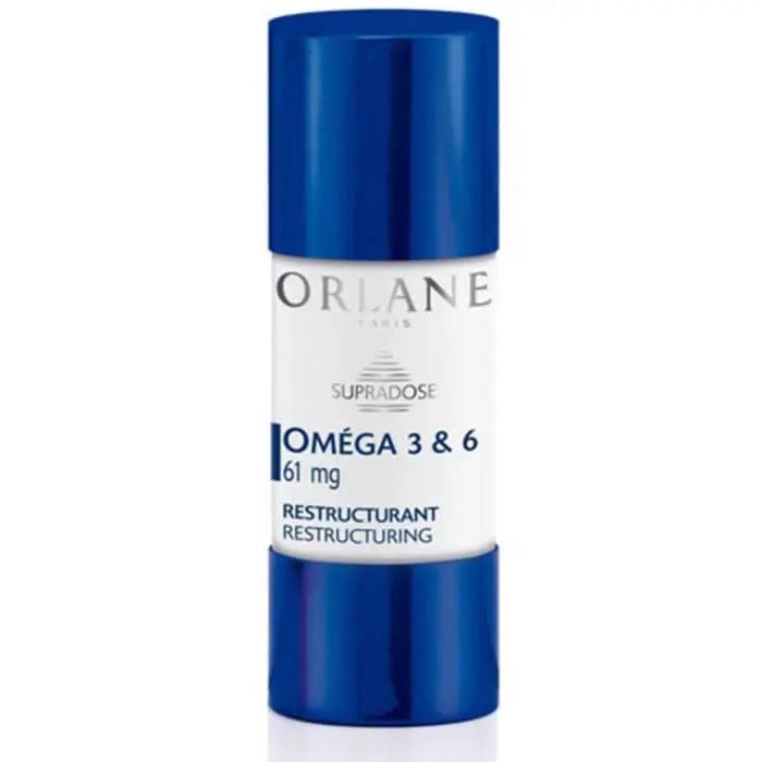 Orlane Supradose Omega 3 and 6 supplement bottle by Jag Couture London New York with label details visible.