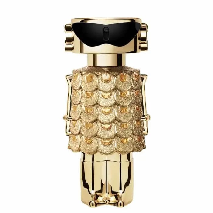 Paco Rabanne Fame Intense Eau de Perfume spray 80ml refillable bottle, with elegant packaging and sleek design.