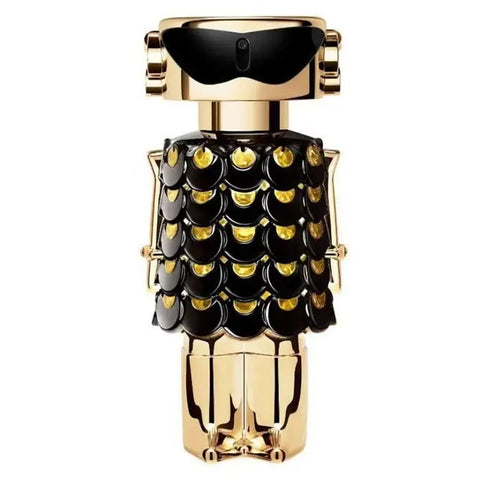 Paco Rabanne Fame parfum spray in a rechargeable 80ml bottle, displayed with sleek design and elegant branding.