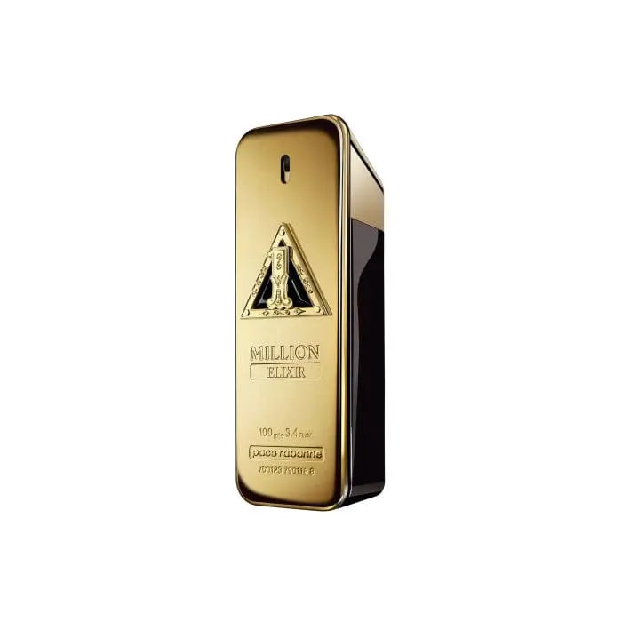 Paco Rabanne One Million Elixir Eau de Parfum Intense Spray 50ml displayed in a sleek bottle with gold accents.