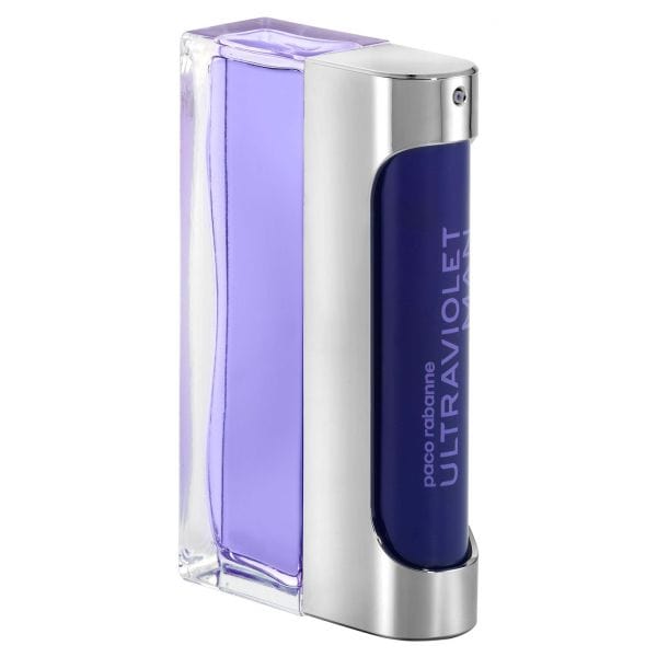 Paco Rabanne Ultraviolet Man Eau de Toilette spray 100ml bottle with sleek packaging and modern design.