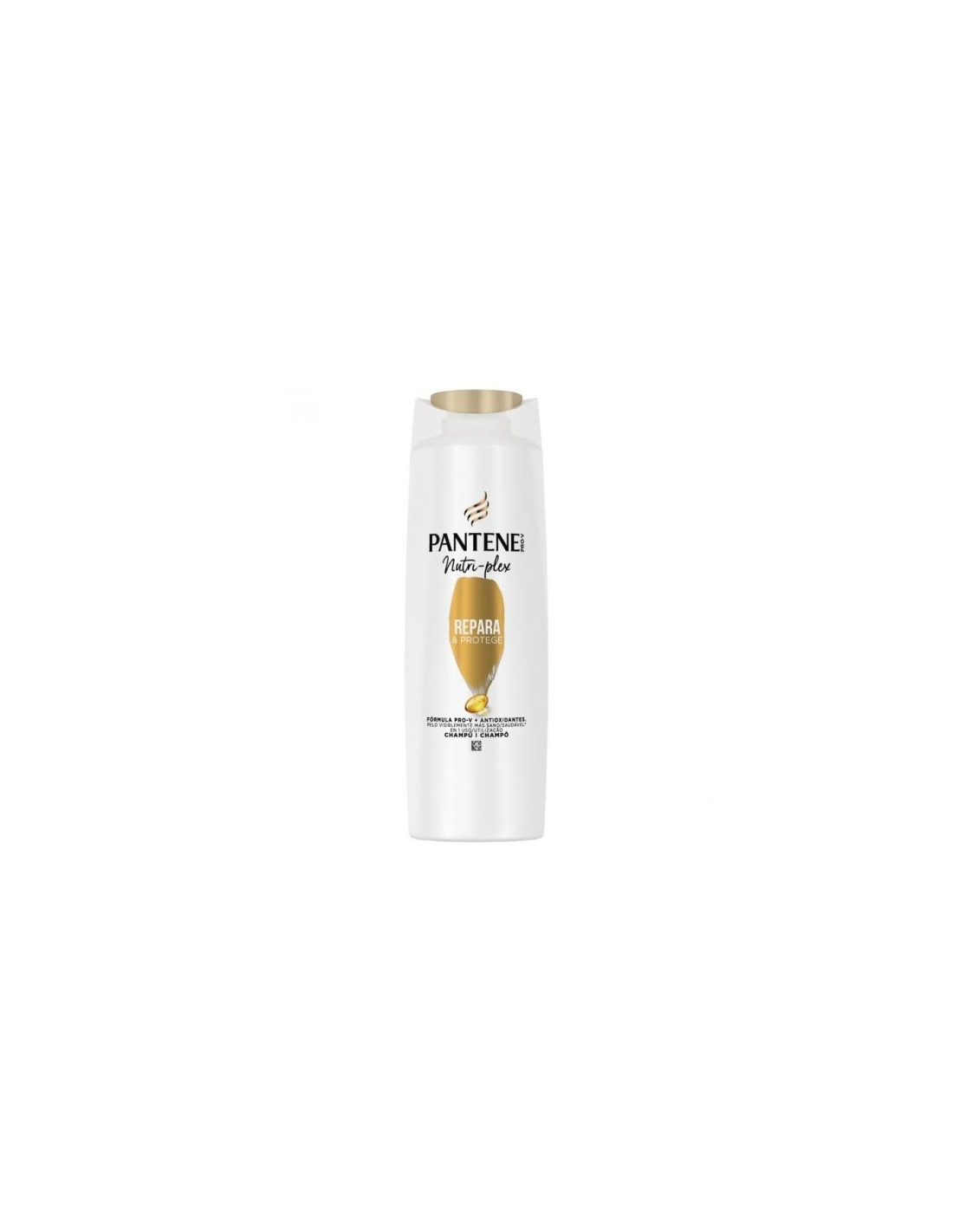 Pantene Repara y Protege 325ml shampoo bottle from Jag Couture London - New York, with sleek white and purple packaging.