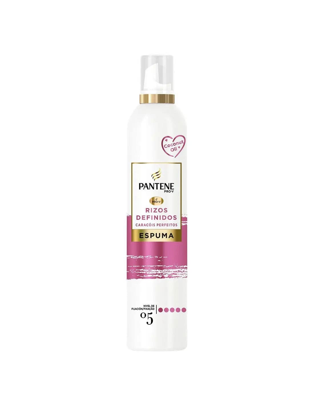Jag Couture London New York Pantene Defined Curls Mousse 300ml bottle with a pump for enhancing curly hair.