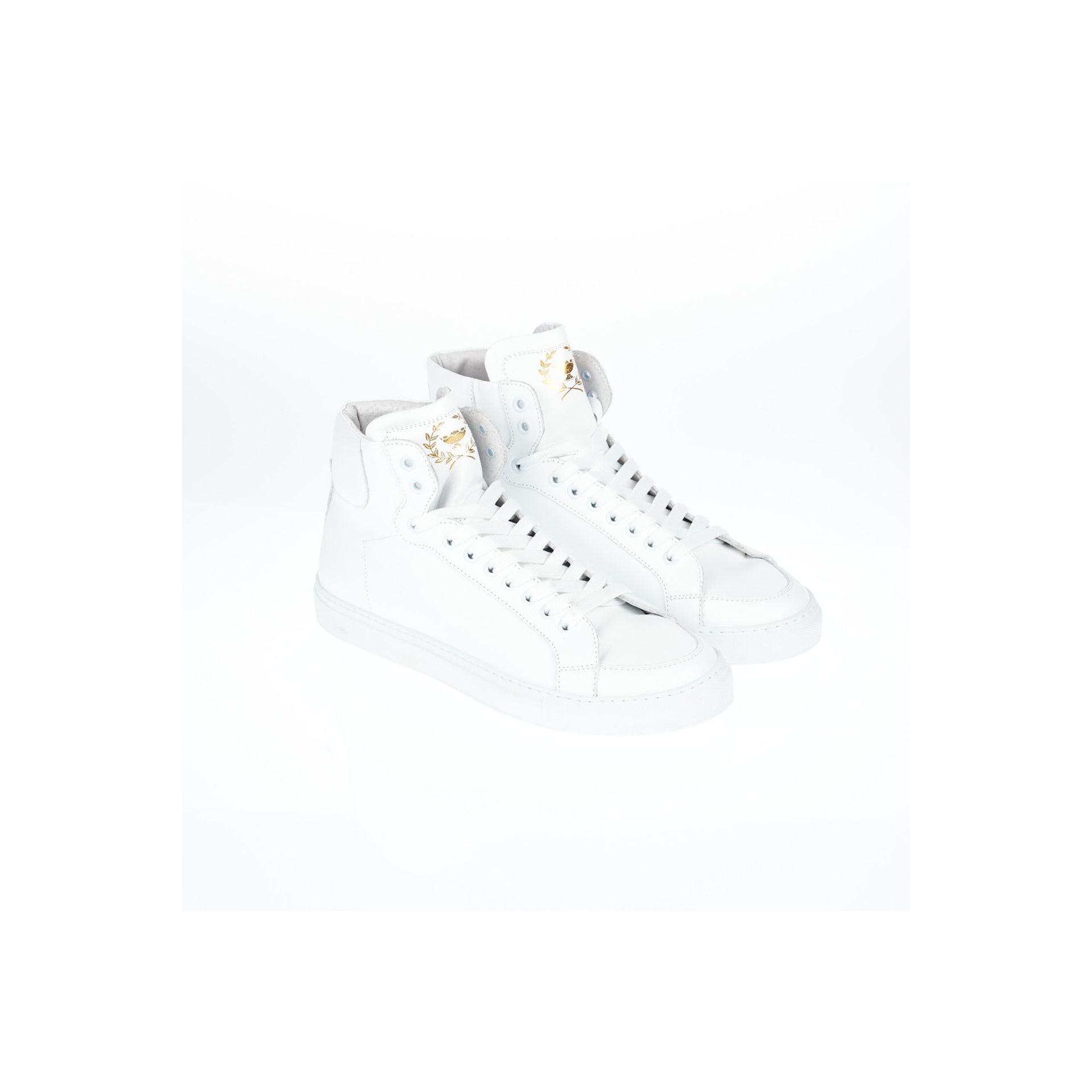 Pantofola d'Oro TSHR20WU men's white leather slippers by Jag Couture London, featuring a sleek, classic design with refined stitching.