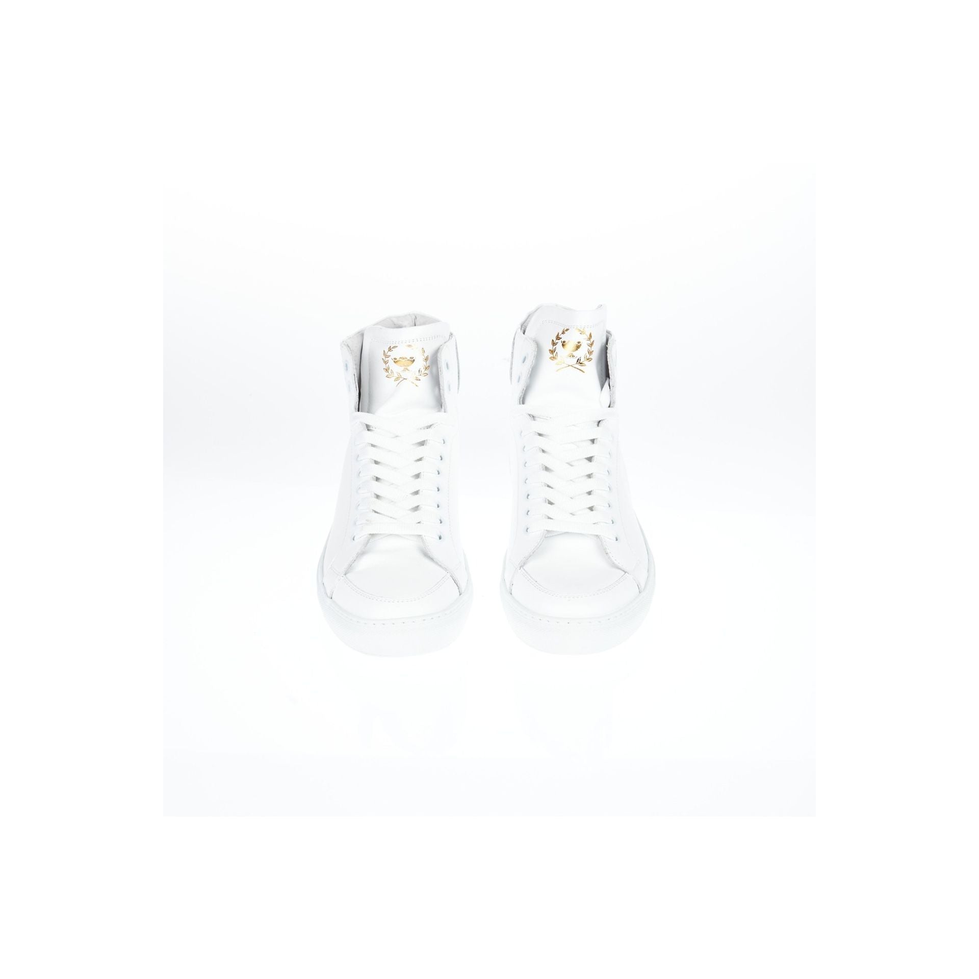 Pantofola D'Oro TSHR20WU men's white leather slippers by Jag Couture London, featuring a sleek design and soft leather material.