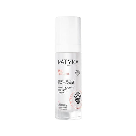 Patyka Lift Essentiel firming serum in 30ml bottle, shown with sleek packaging and applicator, by Jag Couture London New York