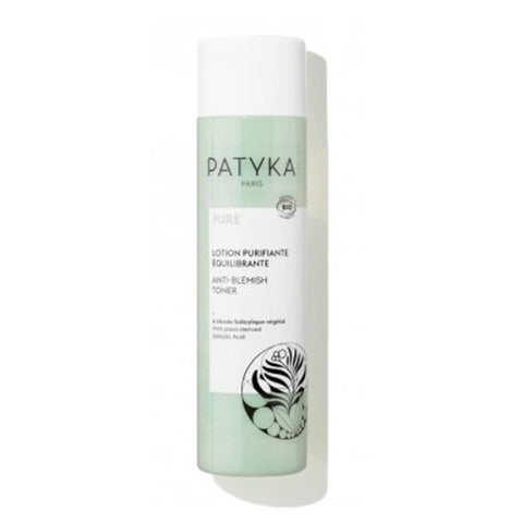 Jag Couture London New York Patyka Paris purifying and balancing lotion in 200ml bottle on display.