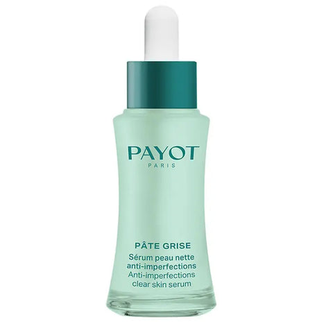 Payot Pâte Grise Anti-Imperfections Serum 30ml bottle with label, designed for skincare targeting blemishes and skin imperfections.