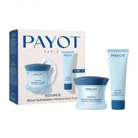 Set of two Payot Source Hydrating Cream jars by Jag Couture London New York, featuring moisturizing skincare in compact containers.
