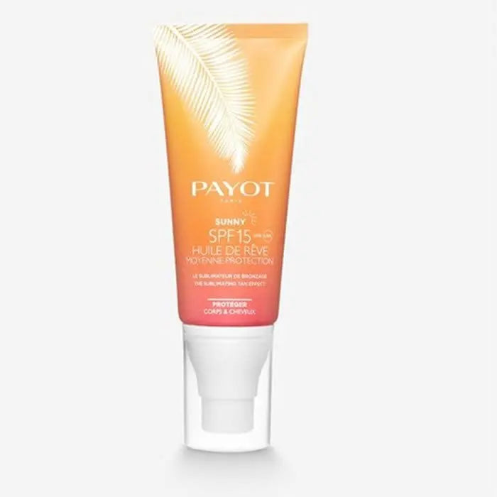 Payot Sunny Huile De Reve SPF15 100ml bottle, a nourishing skincare oil for radiant skin from Jag Couture London New York