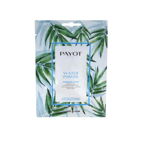 Jag Couture London New York Payot Water Power moisturizing and pumping sheet mask, showing the sheet mask with hydration benefits.