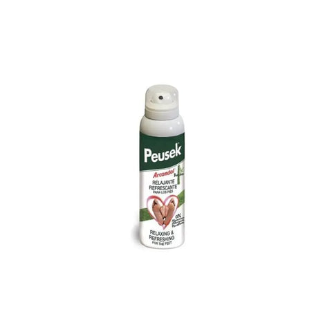Peusek Arcandol relaxing and refreshing foot spray in 150ml bottle, by Jag Couture London New York.