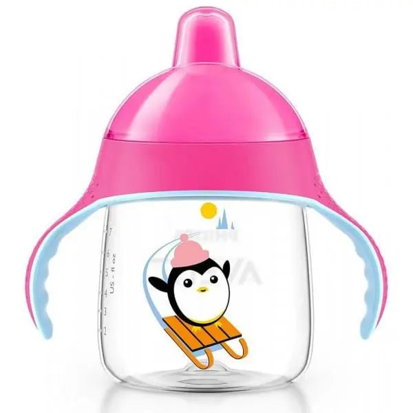 Philips Avent Blue Magic Sippy Cup 260ml with handles, made of durable plastic, designed for toddlers' learning to drink.