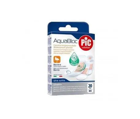 Jag Couture London New York Pic Aquabloc round adhesive dressing with bactericide, 22.5 mm, for wound protection and healing.