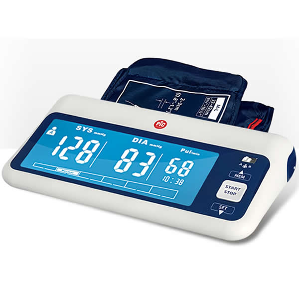 Jag Couture London digital blood pressure monitor with clear display and automatic cuff for accurate readings.