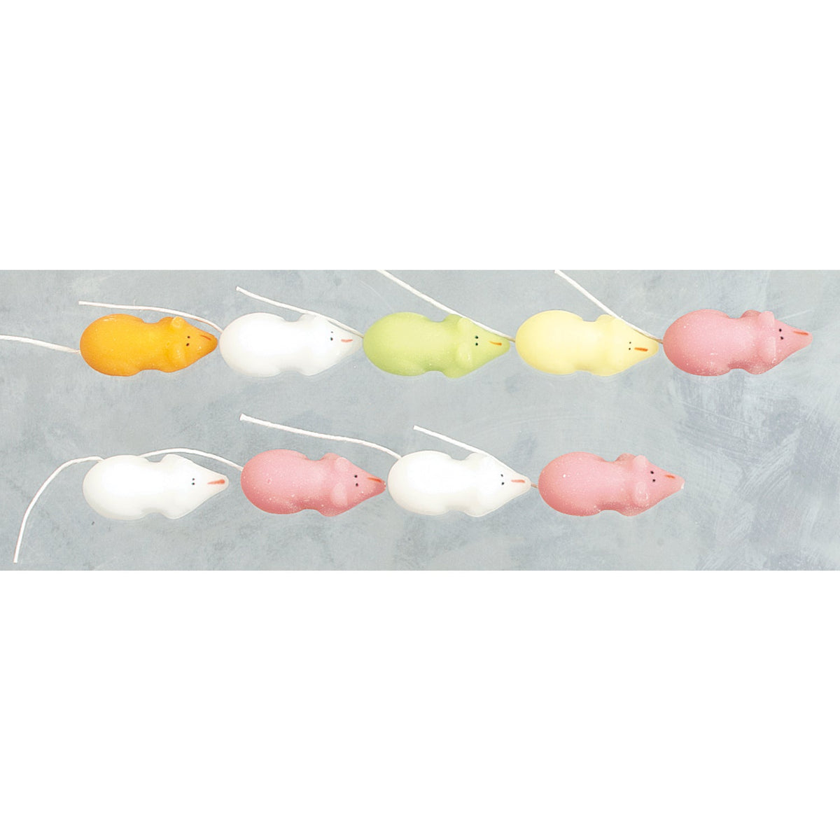 Pink and white sugar mice candies in bulk box by Jag Couture London New York, colorful sweet treats for baking or gifting.