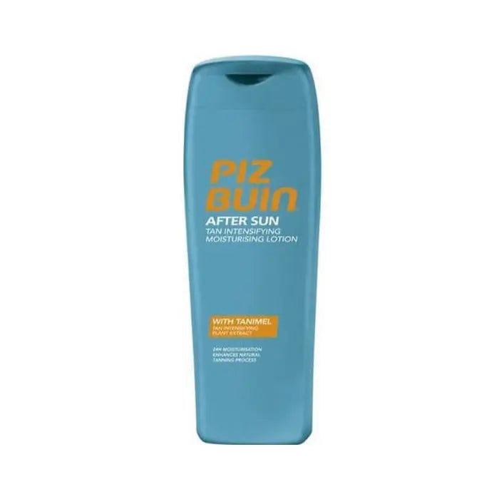 Piz Buin After Sun Lotion Intensificadora Bronceadora in 200ml bottle, moisturizing sun care product by Jag Couture London New York