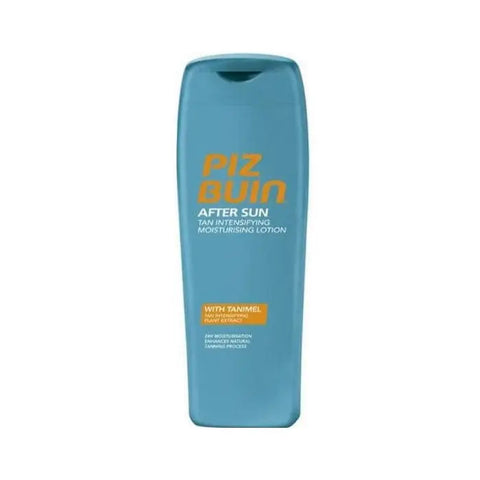 Piz Buin after sun lotion intensifier for tanning, 200ml bottle, with a sleek design, from Jag Couture London New York.