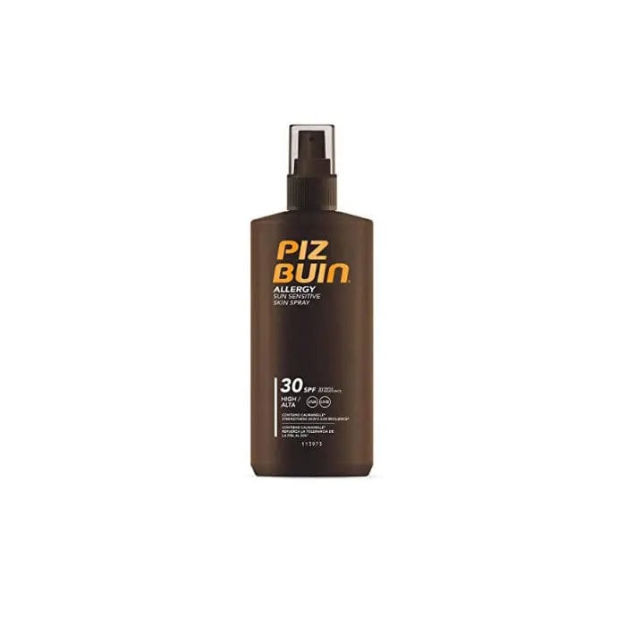 Piz Buin Allergy Lotion SPF30 by Jag Couture London, 200ml bottle, showing the lotion and packaging with sun protection features.