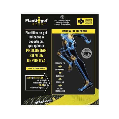 Jag Couture London-New York Plantigel Sport Insoles for size 35-38, showing cushioned insoles designed for athletic comfort and support.