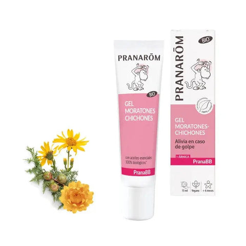 Pranarom Gel Bruises 15ml by Jag Couture London New York, showing the tube with label and product packaging.