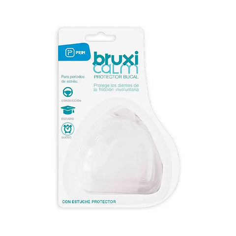 Prim Bruxicalm Mouthguard 1U by Jag Couture London-New York, shown in clear view with a protective, ergonomic design.