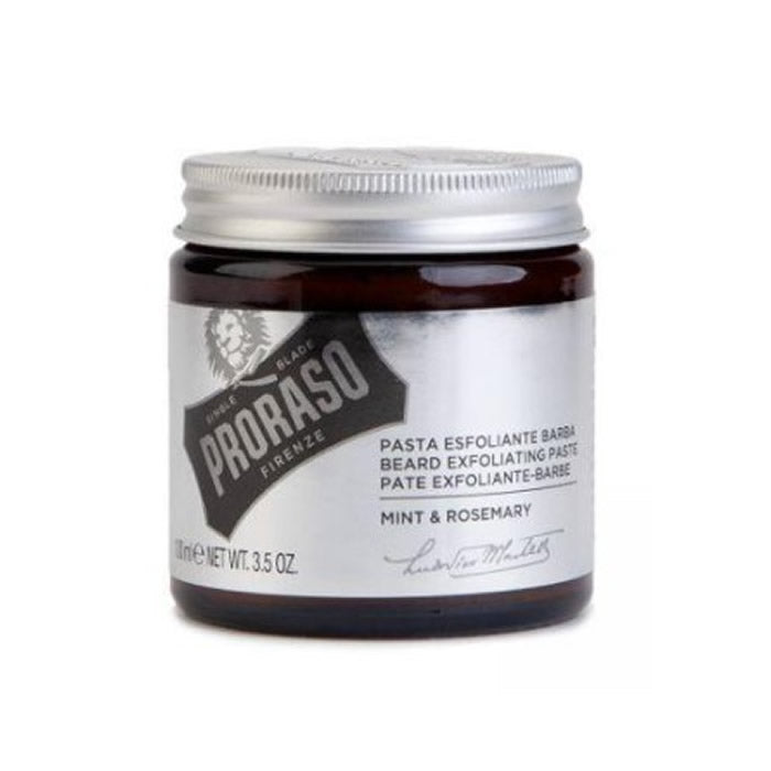 Jag Couture London New York Proraso Professional Exfoliating Beard Paste and Facial Scrub 100ml, textured paste and scrub in a jar