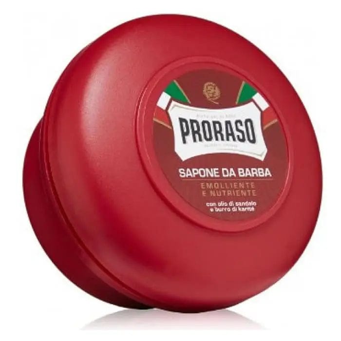 Proraso Sandalo Y Karité shaving soap in a bowl, 150ml, with sandalwood and shea butter, by Jag Couture London New York