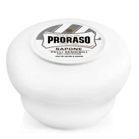 Proraso White shaving soap in a bowl for sensitive skin, 150ml, by Jag Couture London - New York.
