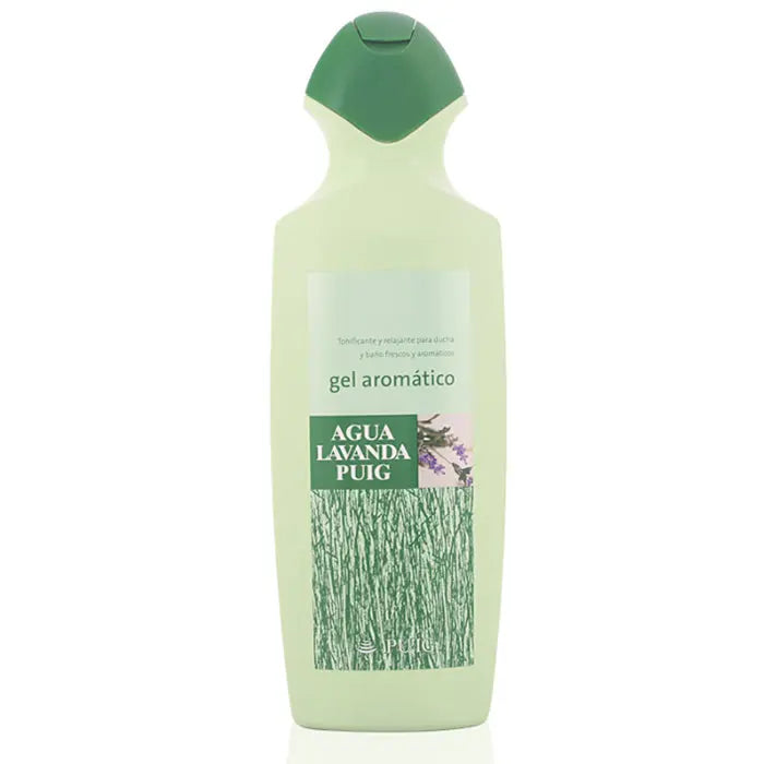 Puig Agua Lavanda shower gel in a 750ml bottle, featuring lavender scent, by Jag Couture London New York.