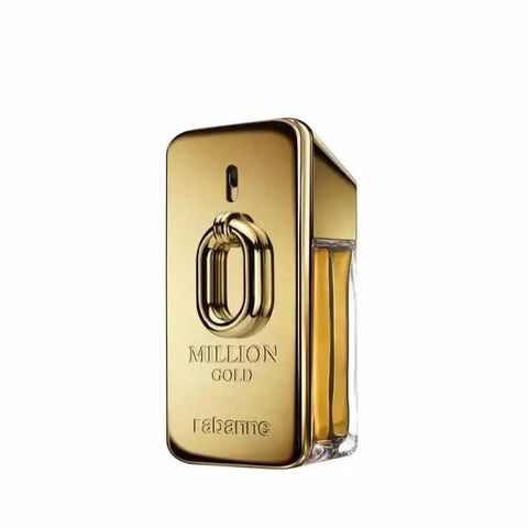 Rabanne Million Gold Eau de Parfum Intense spray, 50ml, featuring luxurious gold bottle with elegant design.