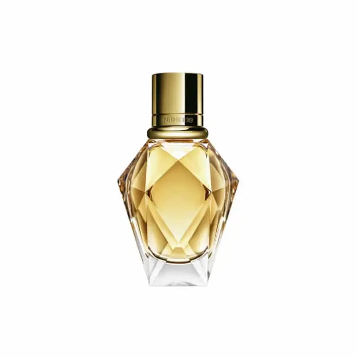 Rabanne Million Gold For Her Eau De Parfum spray 30ml, featuring luxurious gold packaging and elegant design by Jag Couture London New York.
