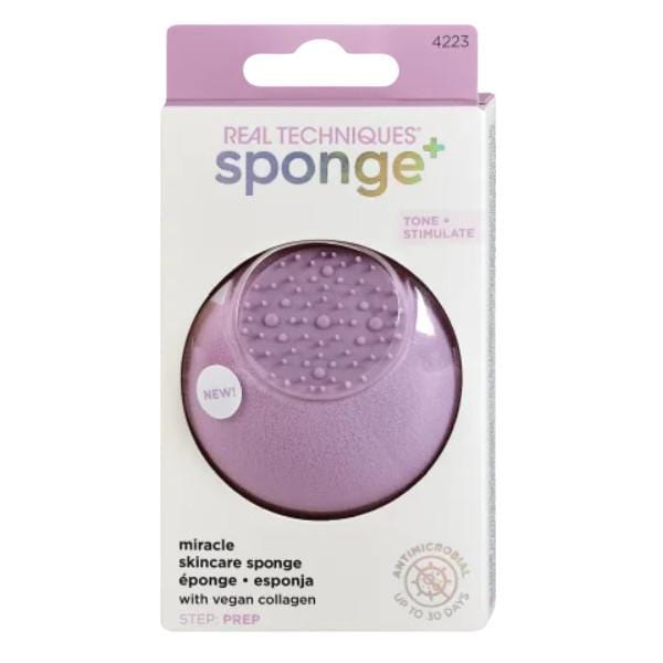 Real Techniques Miracle Skincare Sponge by Jag Couture London, soft makeup blending sponge on a white background.