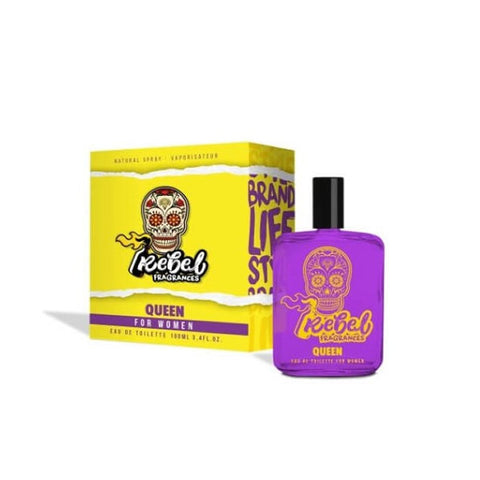 Rebel Queen Women Eau De Toilette 100ml bottle by Jag Couture London New York, elegant floral perfume for women.