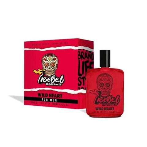 Rebel Wild Heart Man Eau de Toilette 100ml by Jag Couture London - New York, with sleek bottle and modern design.
