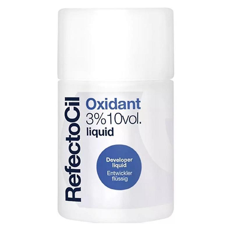 Refectocil Oxidant 3 Liquid 100ml by Jag Couture London - New York, in a clear bottle with white cap, used for eyelash and eyebrow tinting.